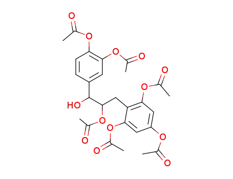 2-acetoxy-1-(3,4-diacetoxy-phenyl)-3-(2,4,6-triacetoxy-phenyl)-propan-1-ol
