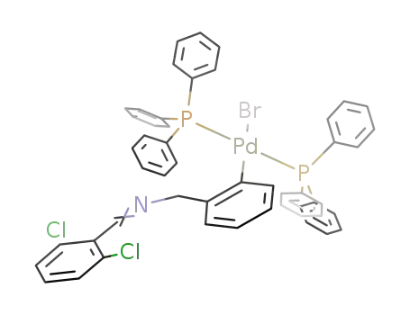 PdBr(Cl<sub>2</sub>C<sub>6</sub>H<sub>3</sub>CH=NCH<sub>2</sub>C<sub>6</sub>H<sub>4</sub>)(PPh<sub>3</sub>)2