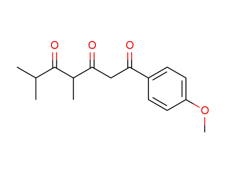 Molecular Structure of 54103-42-3 (1-(4-Methoxy-phenyl)-4,6-dimethyl-heptane-1,3,5-trione)