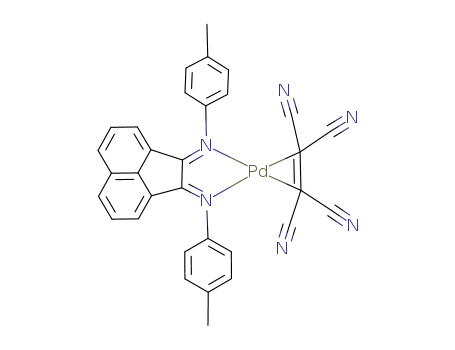 {bis(p-Me-phenylimino)acenaphthene}(tetracyanoethylene)palladium<sup>(0)</sup>