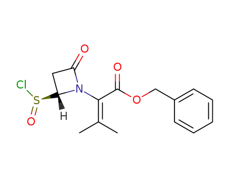 2-((R)-2-(S)-Chlorosulfinyl-4-oxo-azetidin-1-yl)-3-methyl-but-2-enoic acid benzyl ester