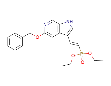Phosphonic acid,
[2-[5-(phenylmethoxy)-1H-pyrrolo[2,3-c]pyridin-3-yl]ethenyl]-, diethyl
ester