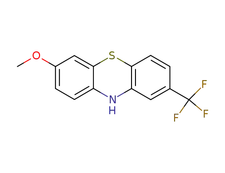 Molecular Structure of 792-70-1 (10H-Phenothiazine, 7-methoxy-2-(trifluoromethyl)-)