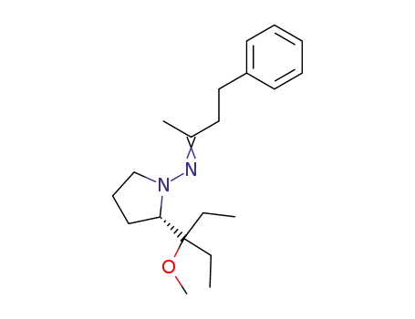 benzylacetone (S)-1-amino-2-(1'-methoxy-1'-ethylpropyl)pyrrolidine hydrazone