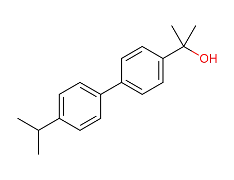 Molecular Structure of 141987-55-5 (4-(1-hydroxy-1-methylethyl)-4'-(1-methylethyl)biphenyl)
