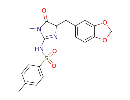 <i>N</i>-(4-benzo[1,3]dioxol-5-ylmethyl-1-methyl-5-oxo-4,5-dihydro-1<i>H</i>-imidazol-2-yl)-4-methyl-benzenesulfonamide