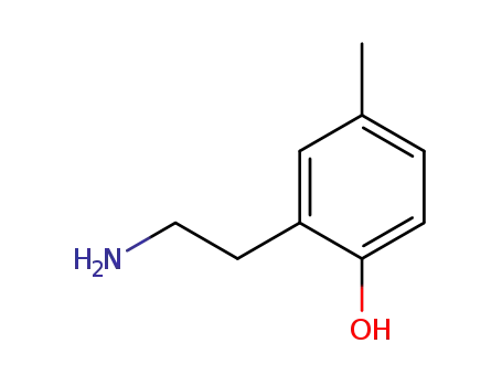 Molecular Structure of 264224-83-1 (Phenol, 2-(2-aminoethyl)-4-methyl- (9CI))