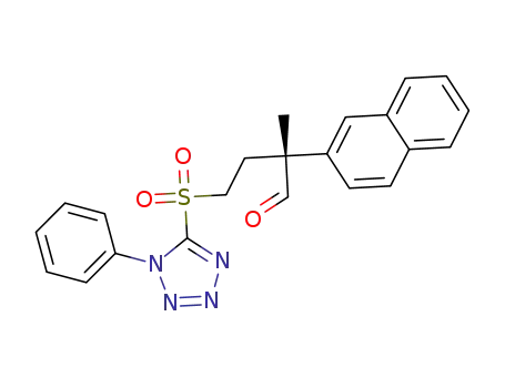 (R)-2-methyl-2-(naphthalen-2-yl)-4-(1-phenyl-1H-tetrazol-5-ylsulfonyl)butanal
