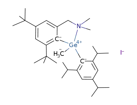 (2,4-di-tert-butyl-6-(N,N-dimethylaminomethyl)phenyl)Ge(2,4,6-iPr<sub>3</sub>C<sub>6</sub>H<sub>2</sub>)(Me)(I)