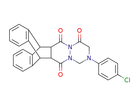 {2-(4-chlorophenyl)}-2,3,5a,6,11,11a-hexahydro-6,11-[1',2']-benzenobenzo[g]-1H-[1,2,4]triazino[1,2-b]phthalayine-4,5,12-trione