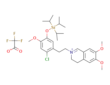 2-{2-[2-chloro-4-methoxy-5-(triisopropylsilyloxy)phenyl]ethyl}-6,7-dimethoxy-3,4-dihydroisoquinolinium trifluoroacetate