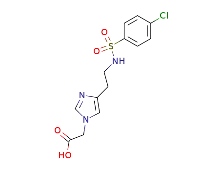 Molecular Structure of 138914-21-3 (1H-Imidazole-1-acetic acid, 4-[2-[[(4-chlorophenyl)sulfonyl]amino]ethyl]-)