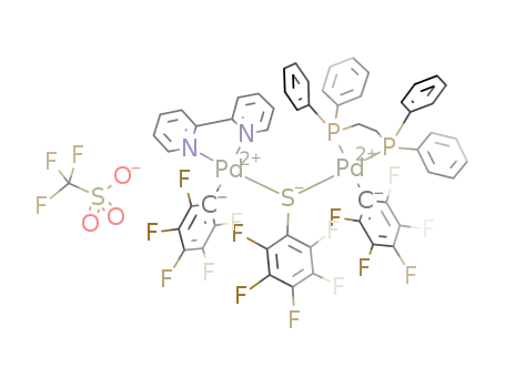 [Pd(C6F5)(bipy)(μ-SC6F5)Pd(C6F5)(dppe)]CF3SO3