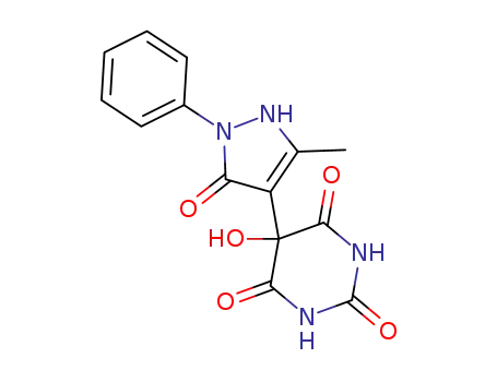 5-hydroxy-5-(5-methyl-3-oxo-2-phenyl-2,3-dihydro-1<i>H</i>-pyrazol-4-yl)-barbituric acid