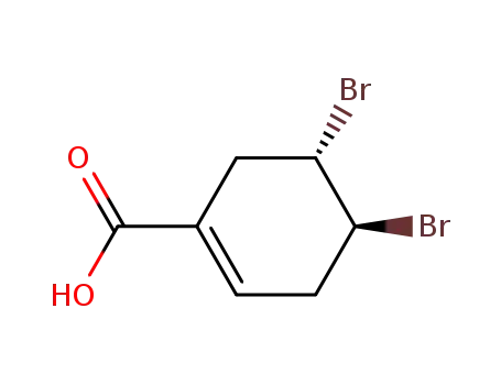 (+/-)-4<i>r</i>,5<i>t</i>-dibromo-cyclohex-1-enecarboxylic acid