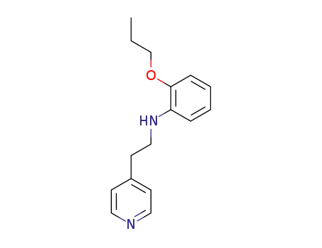Molecular Structure of 109090-42-8 (2-propoxy-<i>N</i>-(2-[4]pyridyl-ethyl)-aniline)