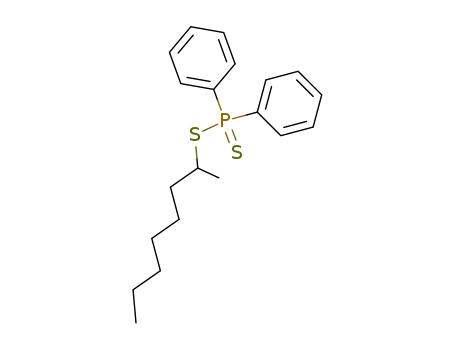 Molecular Structure of 102462-53-3 (diphenyl-dithiophosphinic acid-(1-methyl-heptyl ester))