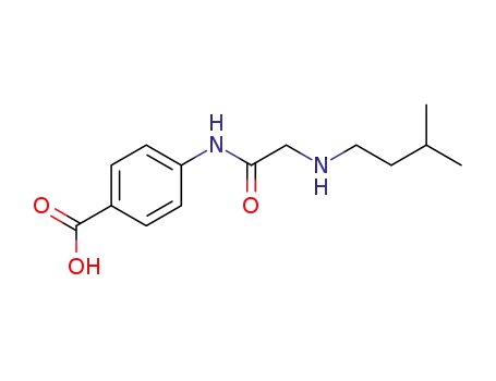 Molecular Structure of 873986-44-8 (4-[(<i>N</i>-isopentyl-glycyl)-amino]-benzoic acid)