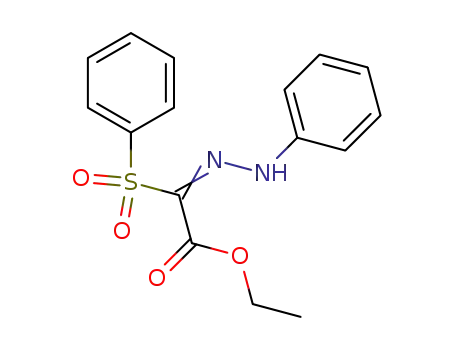 Molecular Structure of 1656-28-6 (Acetic acid, (phenylhydrazono)(phenylsulfonyl)-, ethyl ester)
