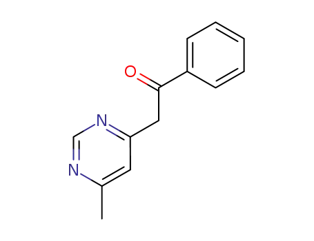 Molecular Structure of 49572-49-8 (2-(6-methyl-pyrimidin-4-yl)-1-phenyl-ethanone)
