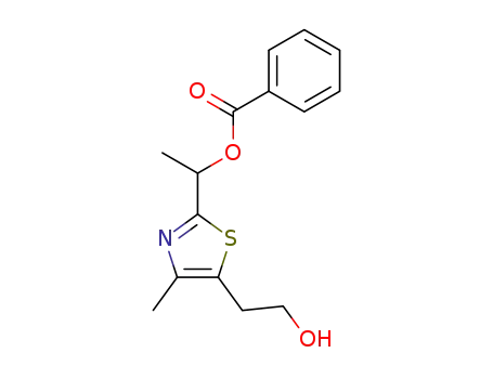 Molecular Structure of 100956-45-4 (2-[2-(1-benzoyloxy-ethyl)-4-methyl-thiazol-5-yl]-ethanol)