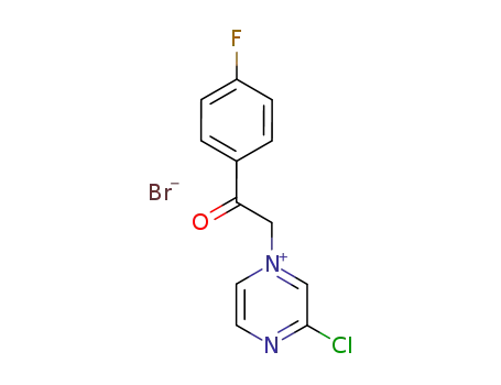 Molecular Structure of 326-02-3 (3-chloro-1-[2-(4-fluorophenyl)-2-oxoethyl]pyrazin-1-ium)