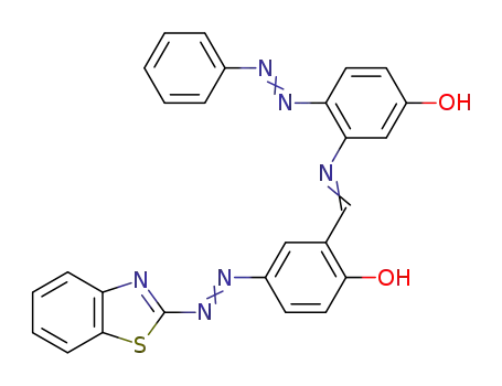 4-(1',3'-benzothiazol-2'-yldiazenyl)-2-{[5''-hydroxy-2''-(phenyldiazenyl)phenyl]imino}methylphenol