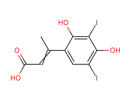 3-(2,4-dihydroxy-3,5-diiodo-phenyl)-ξ-crotonic acid