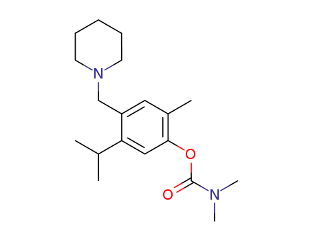 dimethyl-carbamic acid-(5-isopropyl-2-methyl-4-piperidinomethyl-phenyl ester)