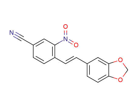 Benzonitrile, 4-[2-(1,3-benzodioxol-5-yl)ethenyl]-3-nitro-, (E)-