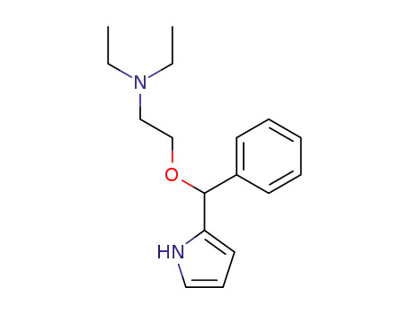 Molecular Structure of 101590-67-4 (2-[α-(2-diethylamino-ethoxy)-benzyl]-pyrrole)