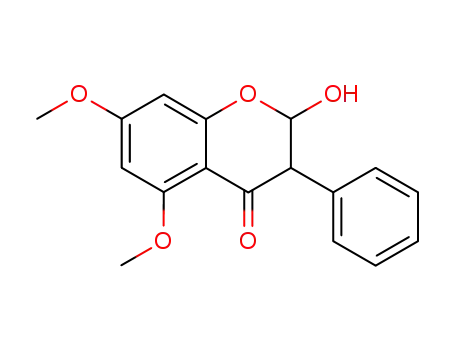 Molecular Structure of 101521-59-9 (2-hydroxy-5,7-dimethoxy-3-phenyl-chroman-4-one)