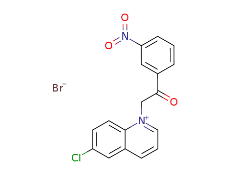 Molecular Structure of 6625-24-7 (6-chloro-1-[2-(3-nitrophenyl)-2-oxoethyl]quinolinium)