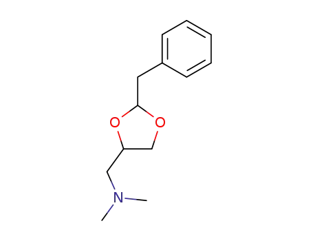 Molecular Structure of 100618-35-7 ((2-benzyl-[1,3]dioxolan-4-ylmethyl)-dimethyl-amine)
