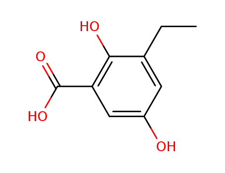 Molecular Structure of 32797-07-2 (3-ethyl-2,5-dihydroxy-benzoic acid)
