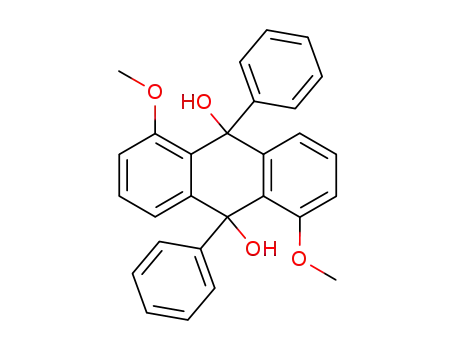 Molecular Structure of 860530-93-4 (1,5-dimethoxy-9,10-diphenyl-9,10-dihydro-anthracene-9,10-diol)