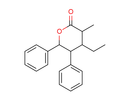 4-ethyl-3-methyl-5,6-diphenyl-tetrahydro-pyran-2-one
