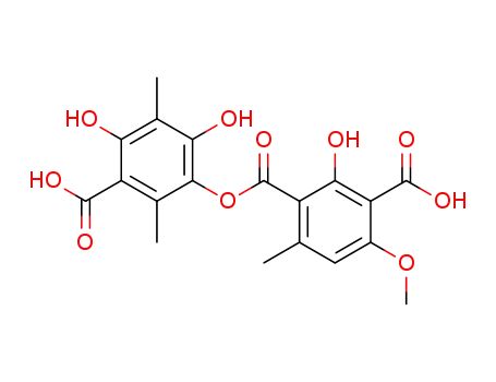 1,3-Benzenedicarboxylic acid,2-hydroxy-4-methoxy-6-methyl-,1- (3-carboxy-4,6-dihydroxy-2,5-dimethylphenyl) ester 