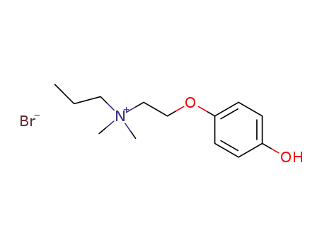 Molecular Structure of 109444-27-1 ([2-(4-hydroxy-phenoxy)-ethyl]-dimethyl-propyl-ammonium; bromide)