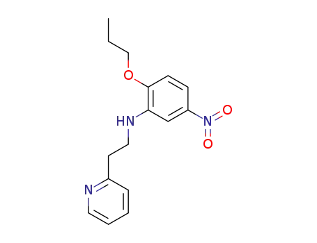 Molecular Structure of 133132-13-5 (5-nitro-2-propoxy-<i>N</i>-(2-[2]pyridyl-ethyl)-aniline)