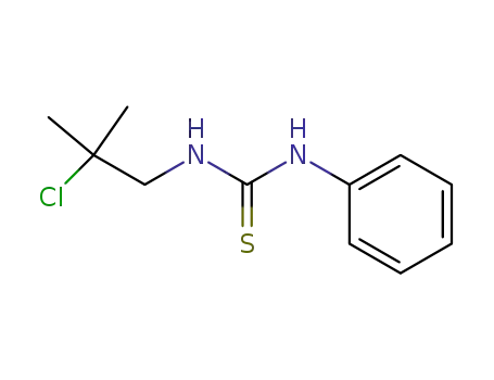 Molecular Structure of 99857-87-1 (<i>N</i>-(β-chloro-isobutyl)-<i>N</i>'-phenyl-thiourea)