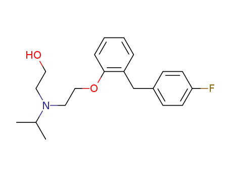 Molecular Structure of 494-10-0 (2-({2-[2-(4-fluoro-benzyl)-phenoxy]-ethyl}-isopropyl-amino)-ethanol)
