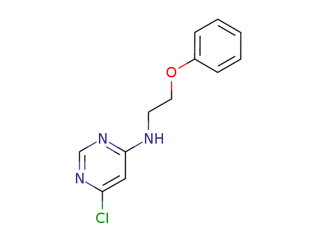 Molecular Structure of 100122-24-5 ((6-chloro-pyrimidin-4-yl)-(2-phenoxy-ethyl)-amine)