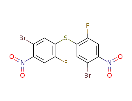 Molecular Structure of 325-58-6 (1-bromo-5-(5-bromo-2-fluoro-4-nitro-phenyl)sulfanyl-4-fluoro-2-nitro-benzene)
