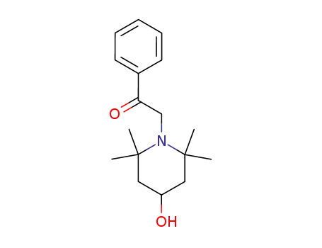 Molecular Structure of 101866-33-5 (2-(4-hydroxy-2,2,6,6-tetramethyl-piperidino)-1-phenyl-ethanone)