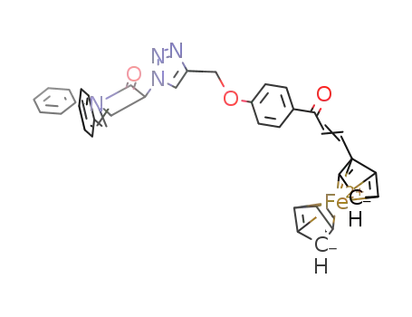 [(ferrocenyl)CHCHCOC<sub>6</sub>H<sub>4</sub>OCH<sub>2</sub>C<sub>2</sub>HN<sub>3</sub>C<sub>3</sub>H<sub>2</sub>NO(Ph)CHCHC<sub>6</sub>H<sub>5</sub>]