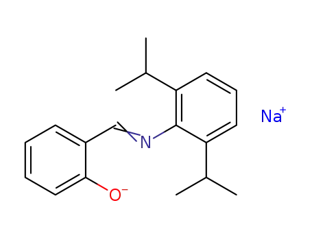 Molecular Structure of 187605-55-6 (Phenol, 2-[[[2,6-bis(1-methylethyl)phenyl]imino]methyl]-, sodium salt)