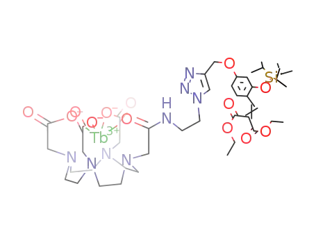 Tb(C<sub>8</sub>H<sub>16</sub>(NCH<sub>2</sub>CO<sub>2</sub>)3NCH<sub>2</sub>CONHC<sub>2</sub>H<sub>4</sub>N<sub>3</sub>C<sub>2</sub>HCH<sub>2</sub>OC<sub>6</sub>H<sub>3</sub>(OSi(CH(CH<sub>3</sub>)2)3)CHC(CO<sub>2</sub>C<sub>2</sub>H<sub>5</sub>)2)