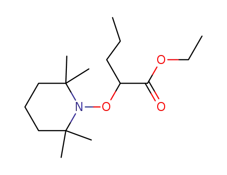 Molecular Structure of 1377149-79-5 (ethyl 2-((2,2,6,6-tetramethylpiperidin-1-yl)oxy)pentanoate)