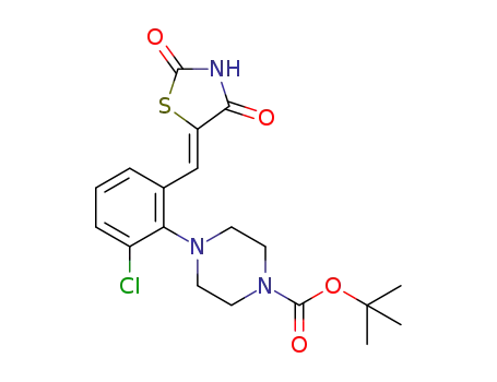 (Z)-tert-butyl 4-(2-chloro-6-((2,4-dioxothiazolidin-5-ylidene)methyl)phenyl)piperazine-1-carboxylate
